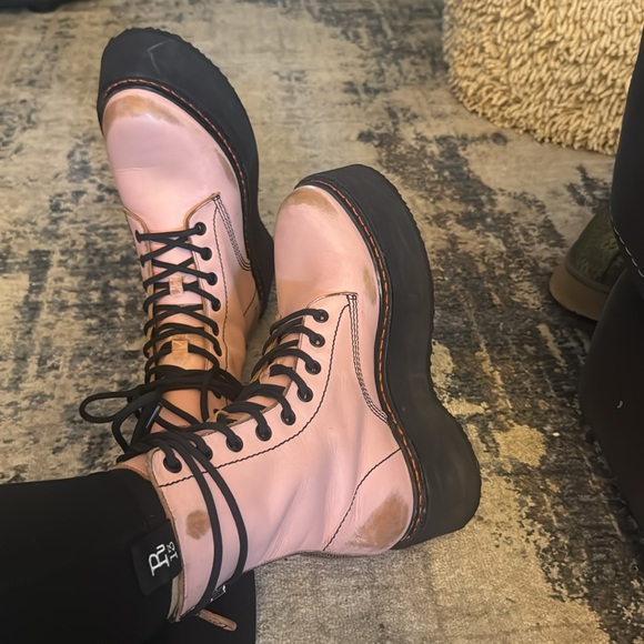 RARE R13 - size 39 double stack boot PINK made in Italy COMBAT - Picture 5 of 17